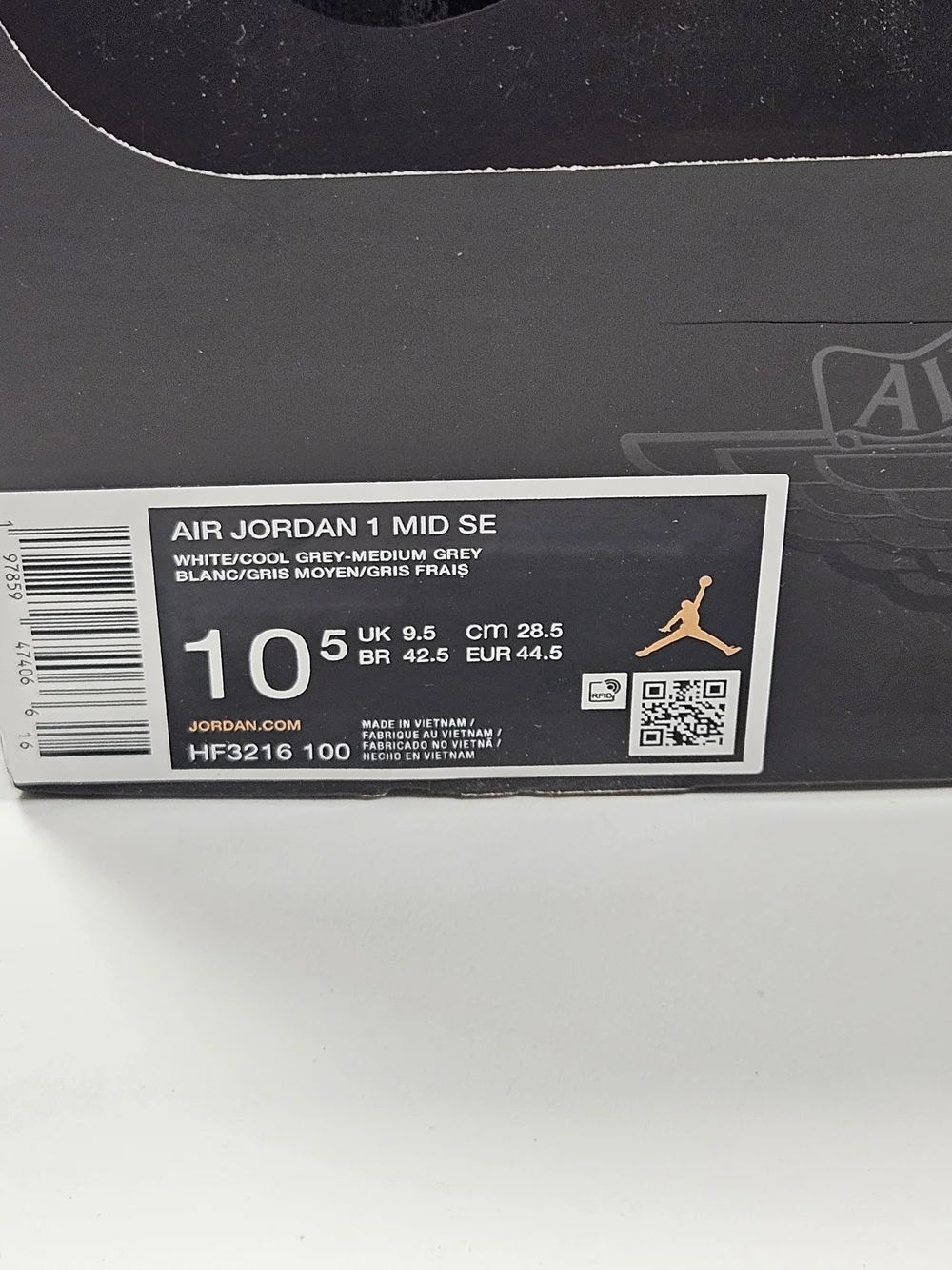 Nike Air Jordan 1 Mid White Black Reverse Panda Stormtrooper 10.5 DQ8426-132 OG